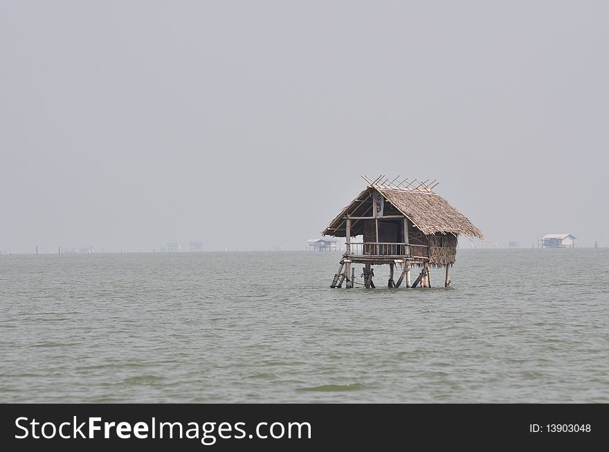 This house is in the sea of Huahin Thailand, for fisherman. This house is in the sea of Huahin Thailand, for fisherman.