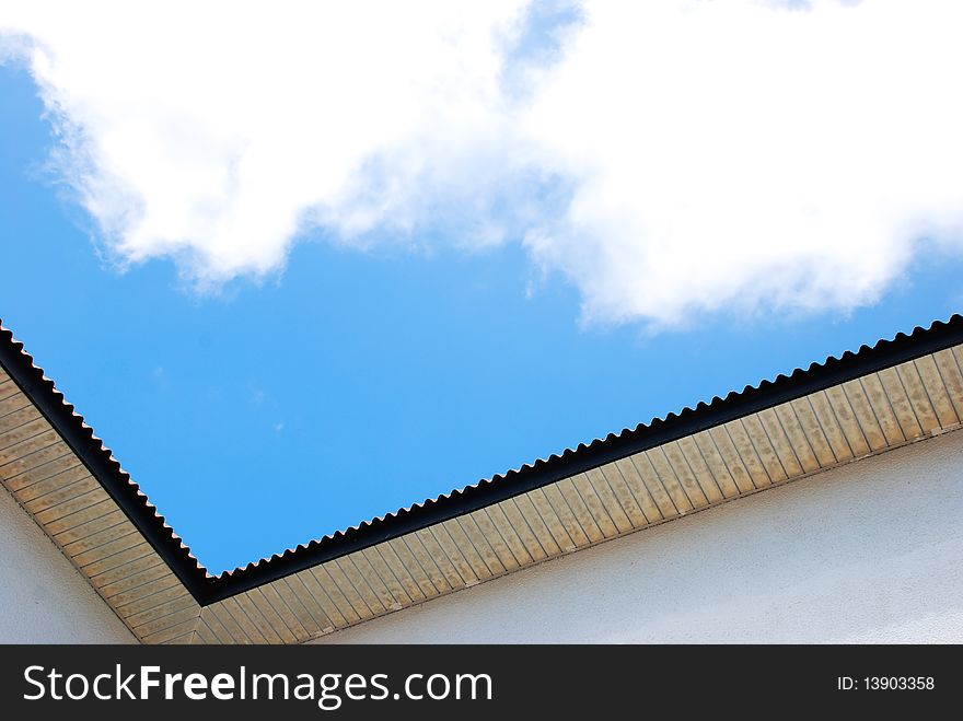 Roof under the blue sky