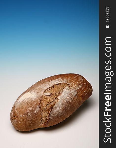 Dark bread isolated on the background.