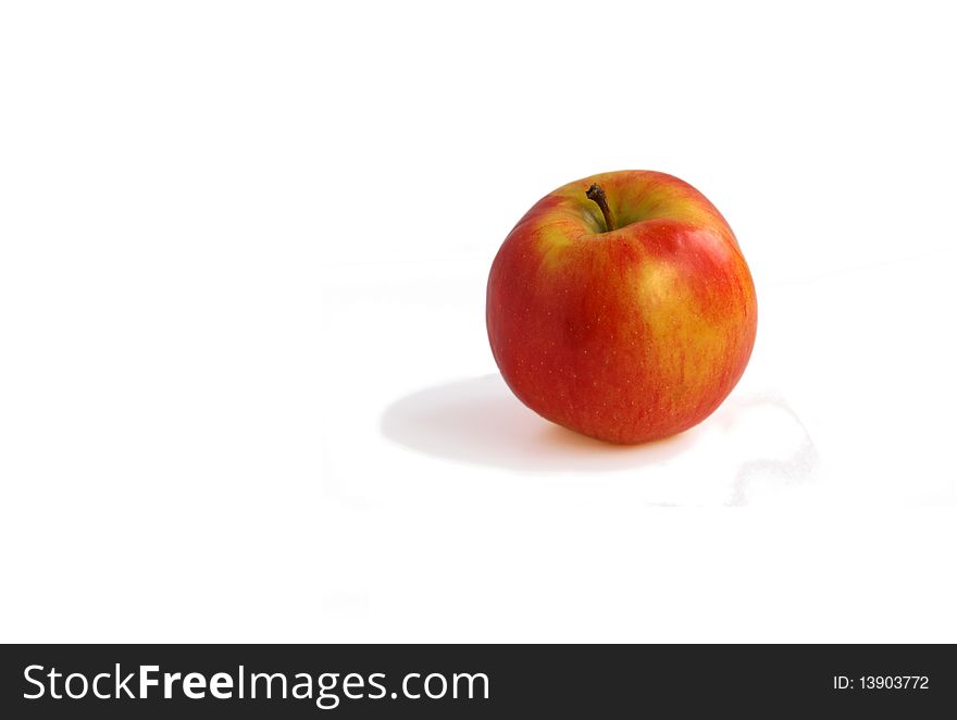 Red tasty apple isolate on white background. Red tasty apple isolate on white background