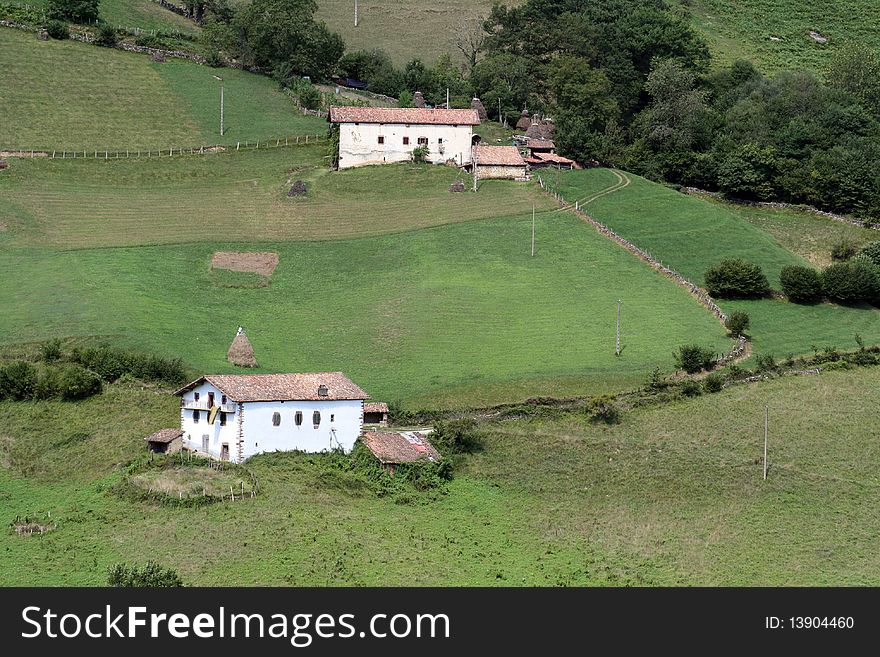 Basque hamlet of high mountain, images taken near the of Navarre village of Irurita. Basque hamlet of high mountain, images taken near the of Navarre village of Irurita.