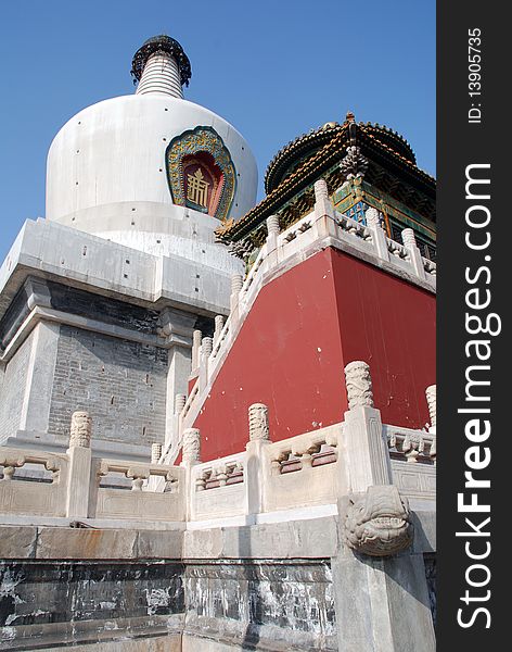 Temple of Buddhism - White pagoda(Beijing,China)