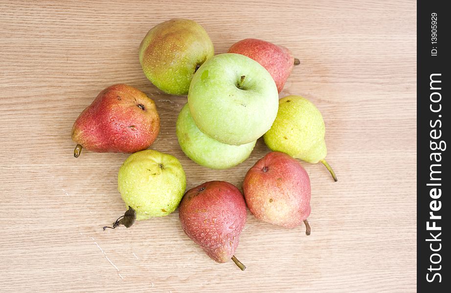 Fresh and organic apples and pears. Fresh and organic apples and pears