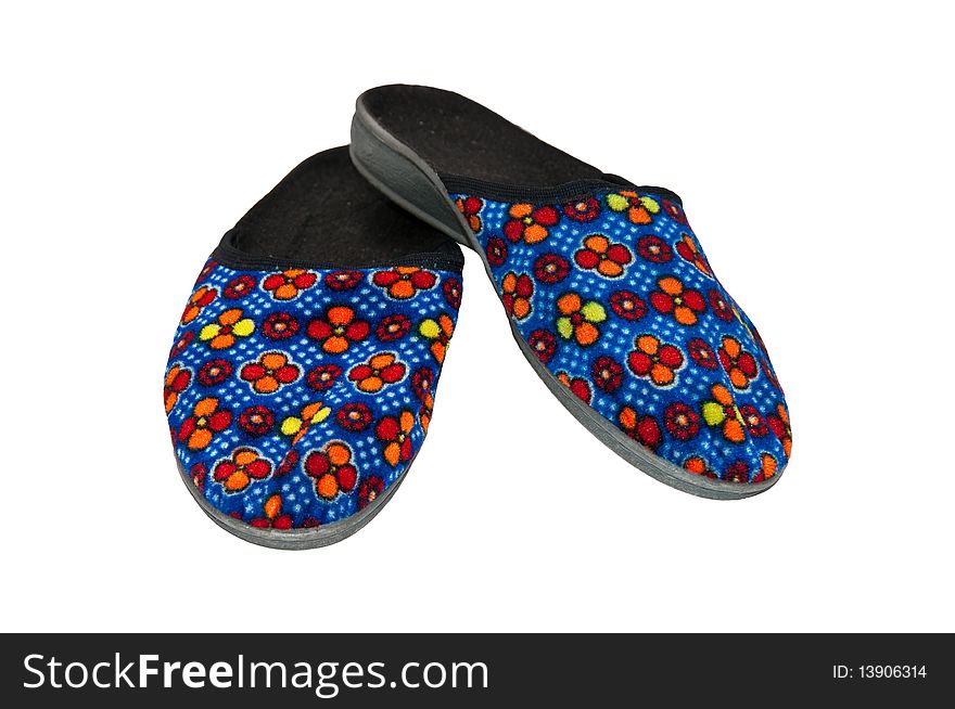 Belorussian women's bright colored slippers. Belorussian women's bright colored slippers