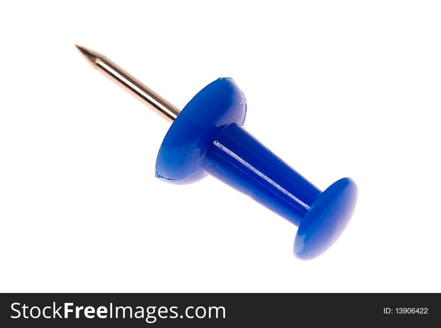 Pile of push pin on white background