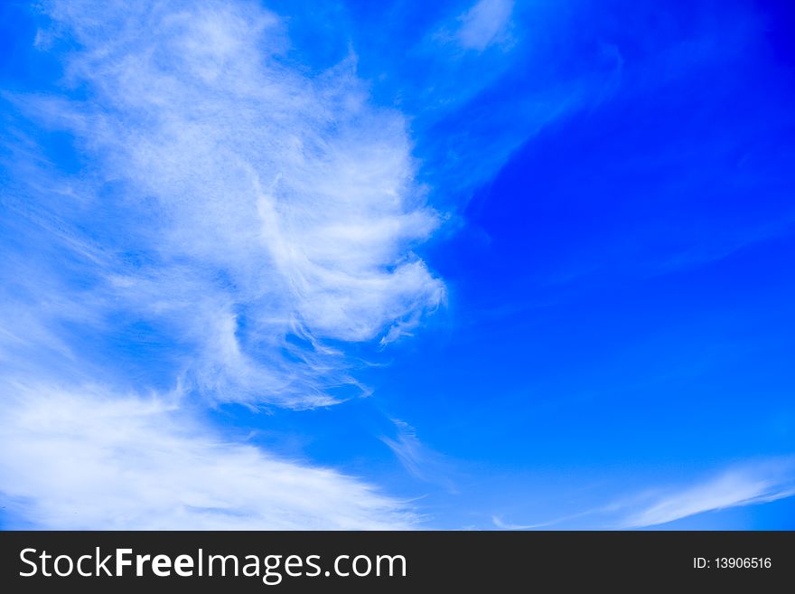Smooth clouds in a spring day