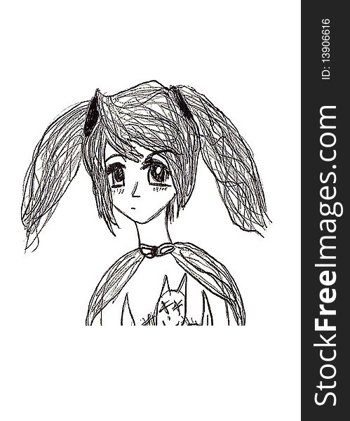 Pencil Drawing Anime - Free Stock Images & Photos - 13906616 |  