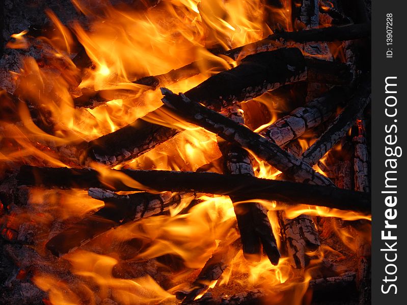 A Blazing Campfire