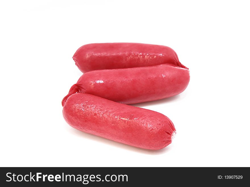 Fresh red sausages can be used for barbecue cooking