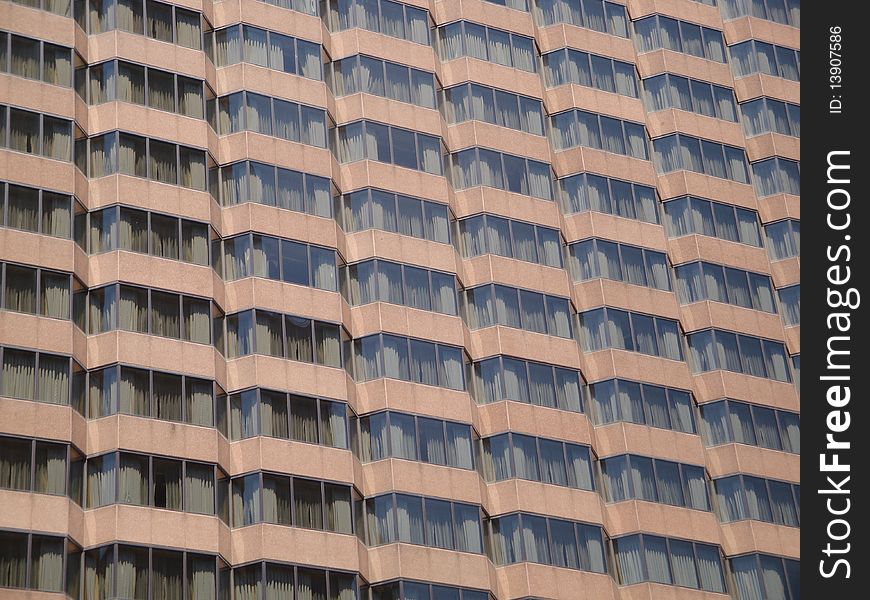 Brown Glass Windows of Office Building