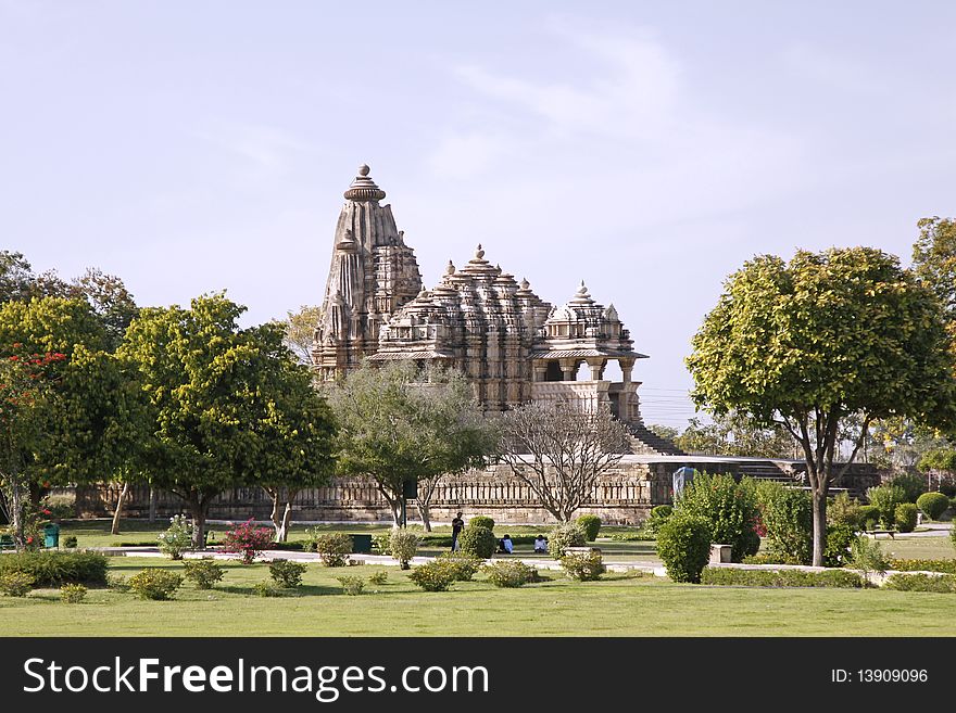 One of the 1000 year old Hindu temples at Khajuraho, India