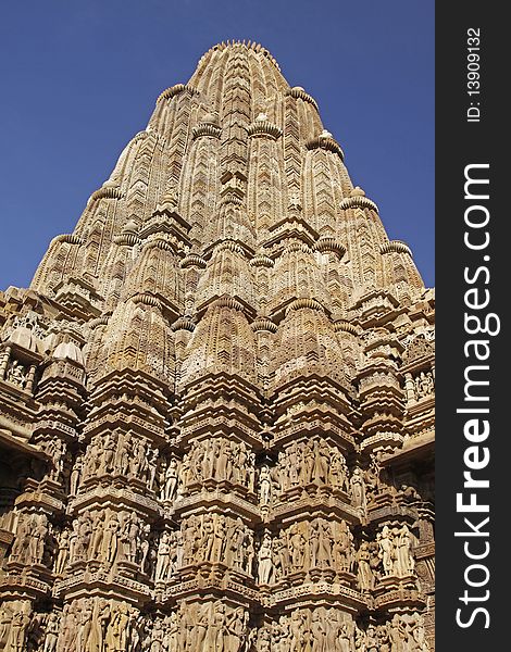 One of the 1000 year old Hindu temples at Khajuraho, India