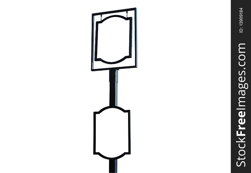 Sign post with space for text isolated