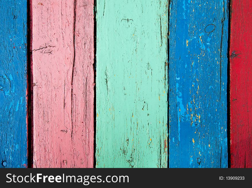Color Wooden Boards Background