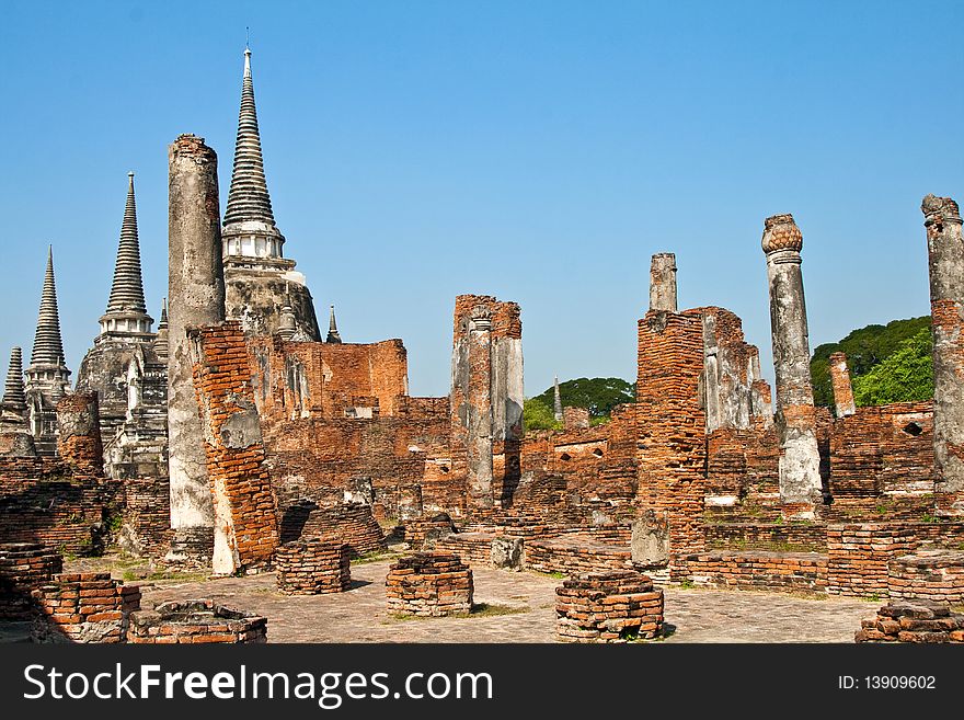 Famous Temple Area Wat Phra Si Sanphet