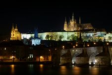 Prague At Night Stock Photos