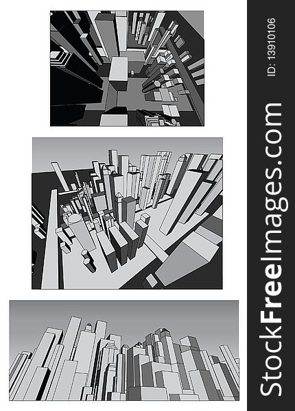 Vector illustration of Abstract modern city