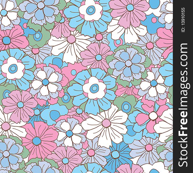 Vector illustration of seamless Floral pattern