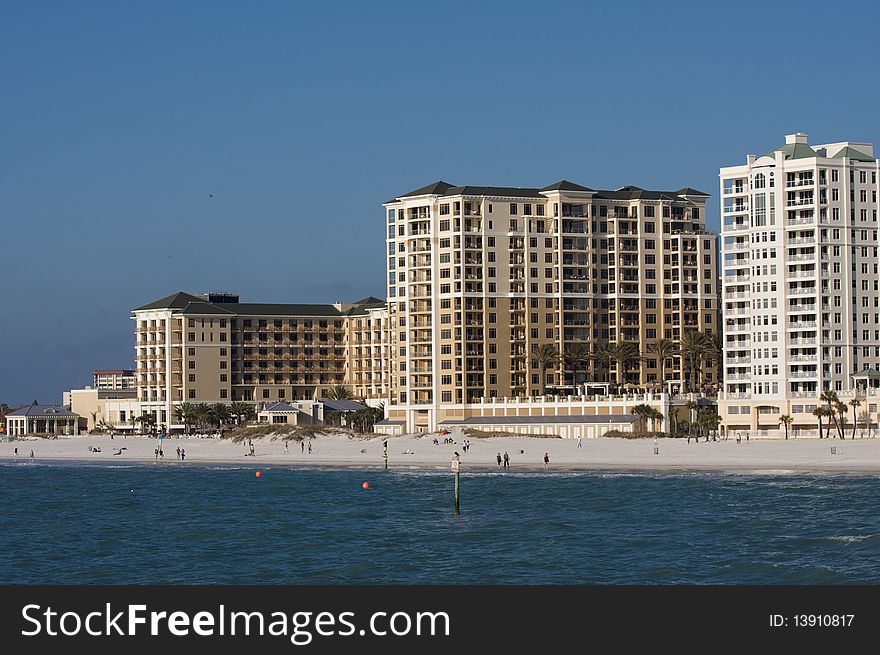 Apartments next to beach in Florida. Apartments next to beach in Florida.