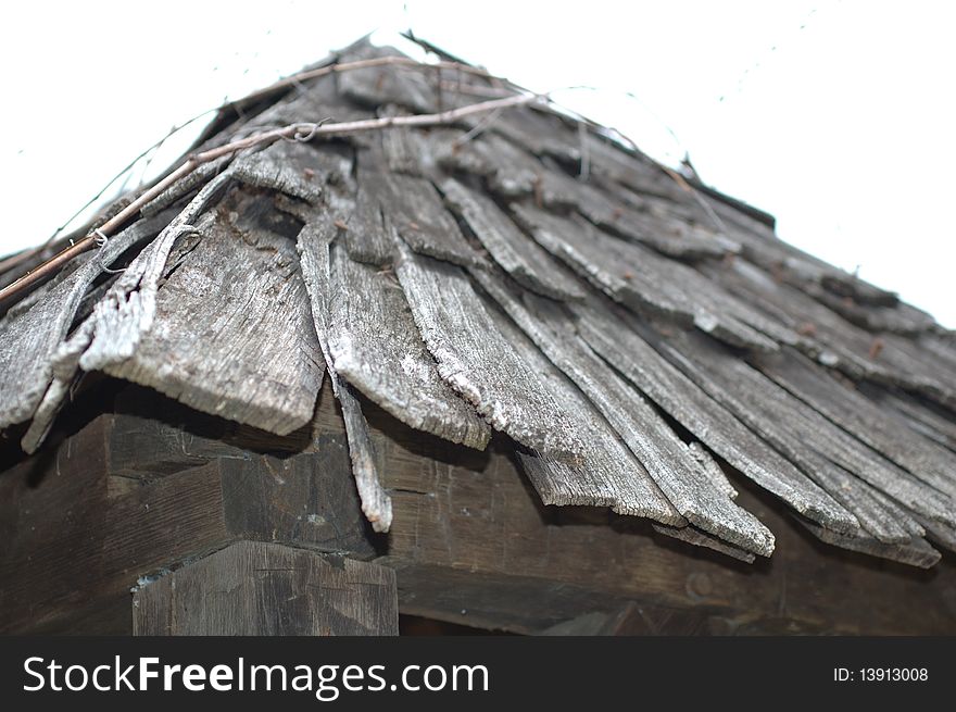 A handmade roof from the 1800s still  covers a shed today