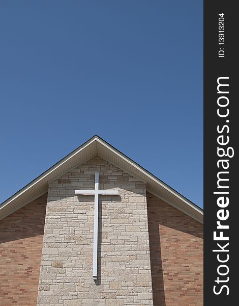 Church building with blue sky. Church building with blue sky.