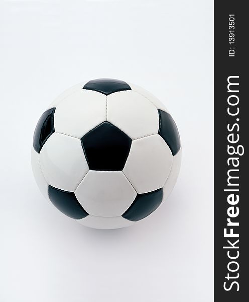 Standard soccer ball on white background