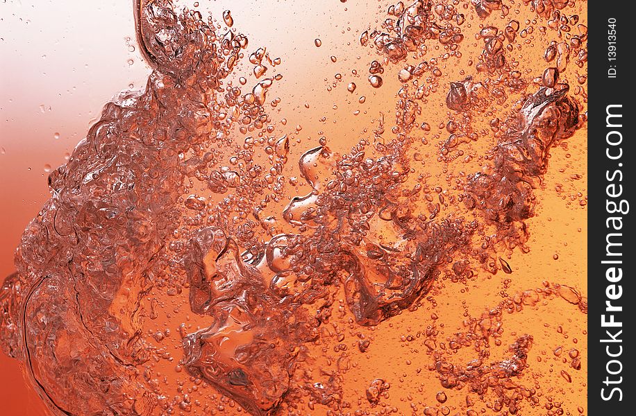 Texture waves and bubbles in the orange color
