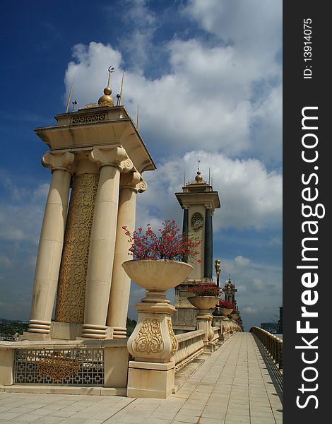 A bridge pillar in Putrajaya, Malaysia. A bridge pillar in Putrajaya, Malaysia