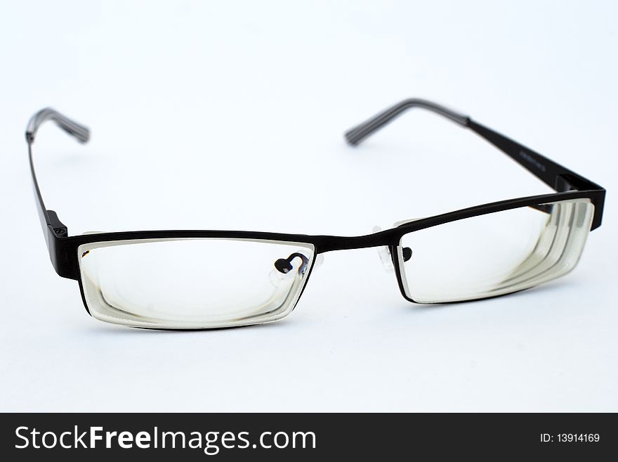 Close-up of glasses isolated on a white background.