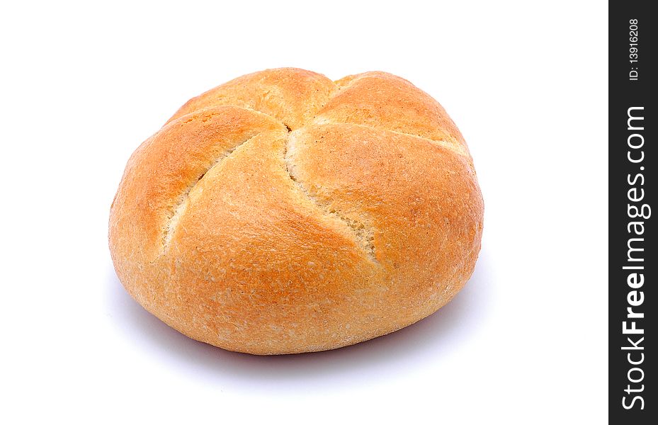 Kaiser bread isolated on a white background. Kaiser bread isolated on a white background