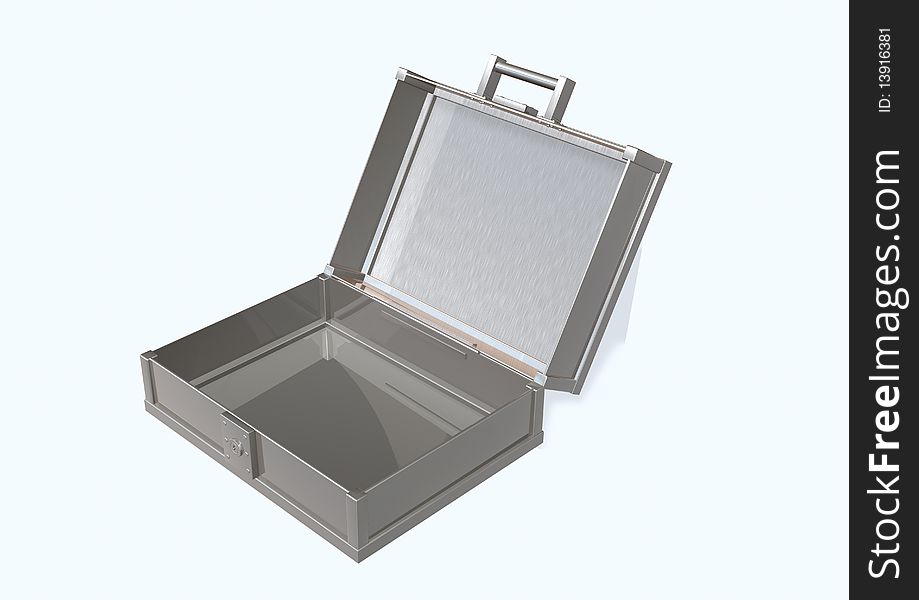 3d image of a tool box over white background