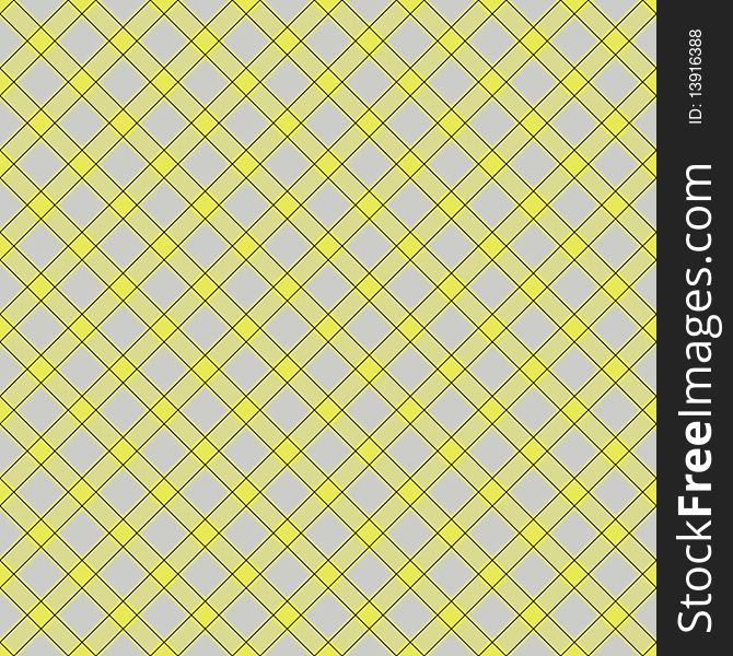 Yellow seamless plaid pattern illustration