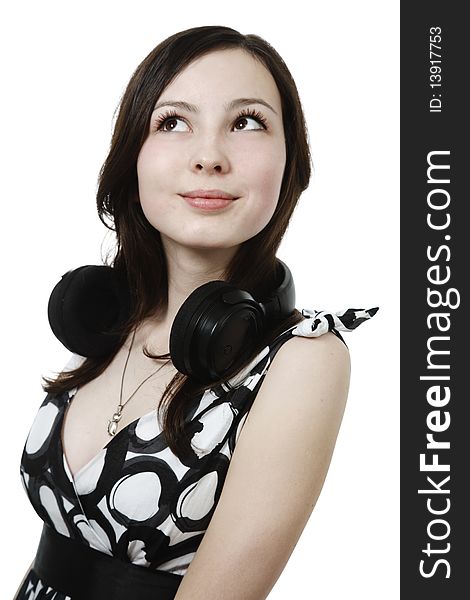 Girl with headphones