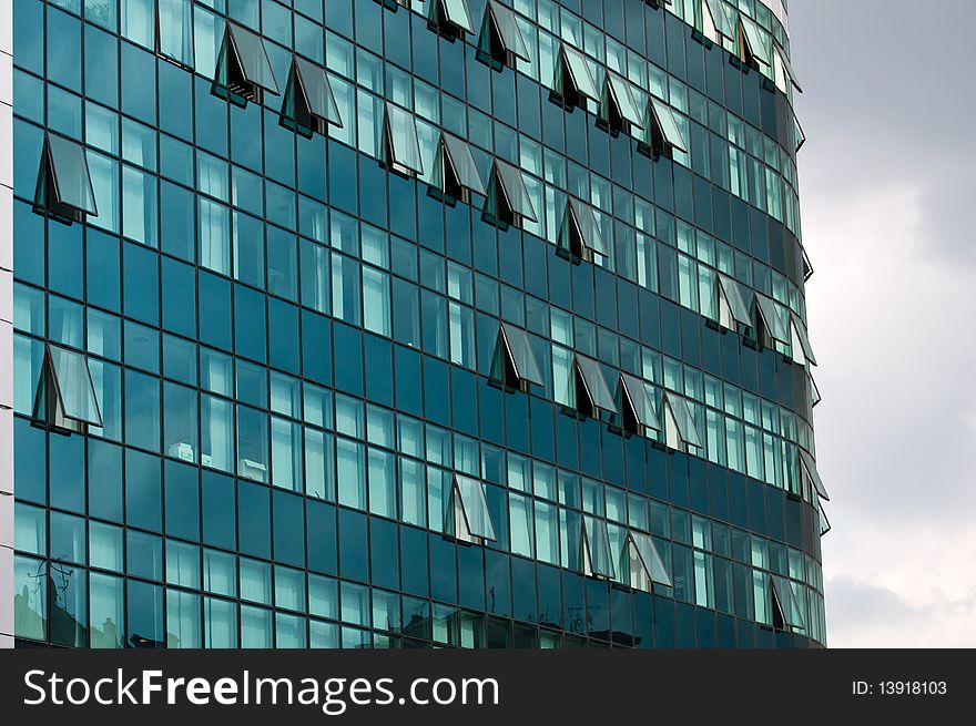 Modern architecture detail, modern office building. Modern architecture detail, modern office building