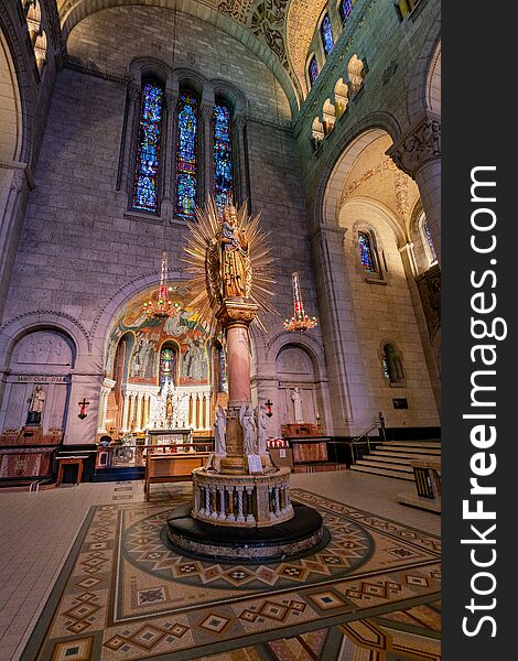 Interior View Of The Basilica Of Sainte-Anne-de-Beaupre Church