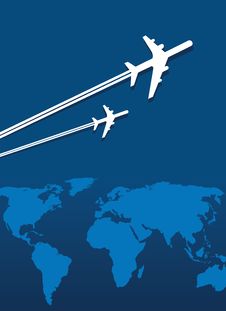 Planes Traveling The World Royalty Free Stock Photography Planes Traveling The World Royalty Free Stock Photography
