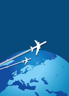 Planes Traveling The World Stock Image Planes Traveling The World Stock Image