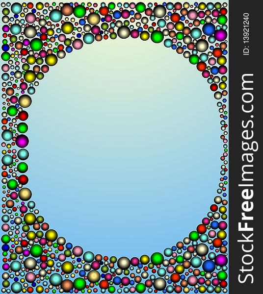 Abstract blue background with balls. Abstract blue background with balls