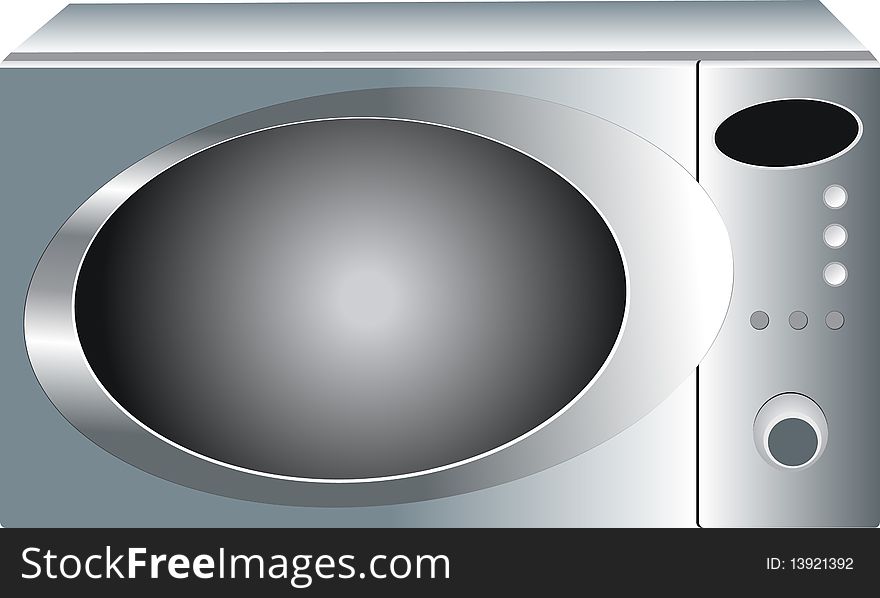 Microwave isolated on a white background