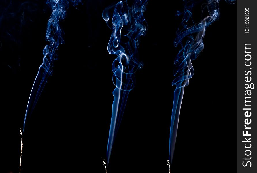 Abstract smoke pattern isolated on black background