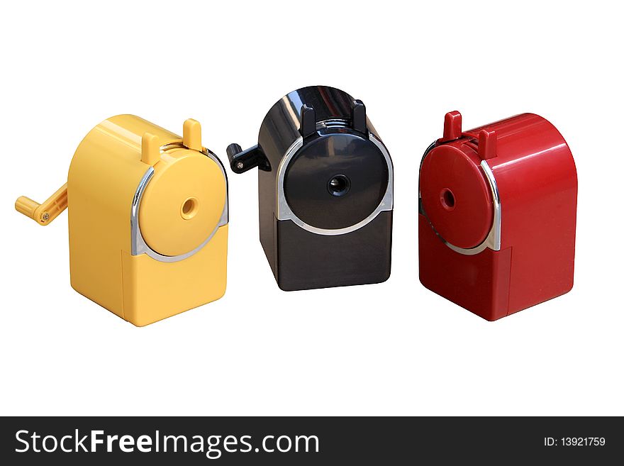 Pencil machine, flow line shape, red, yellow and black, students and office use, daily use for pencil.