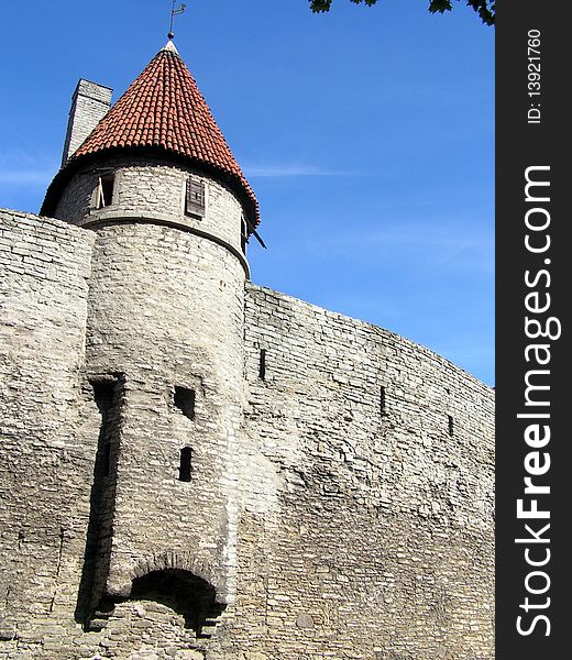 Classic buildings and city wall in Tallinn, Estonia. Classic buildings and city wall in Tallinn, Estonia
