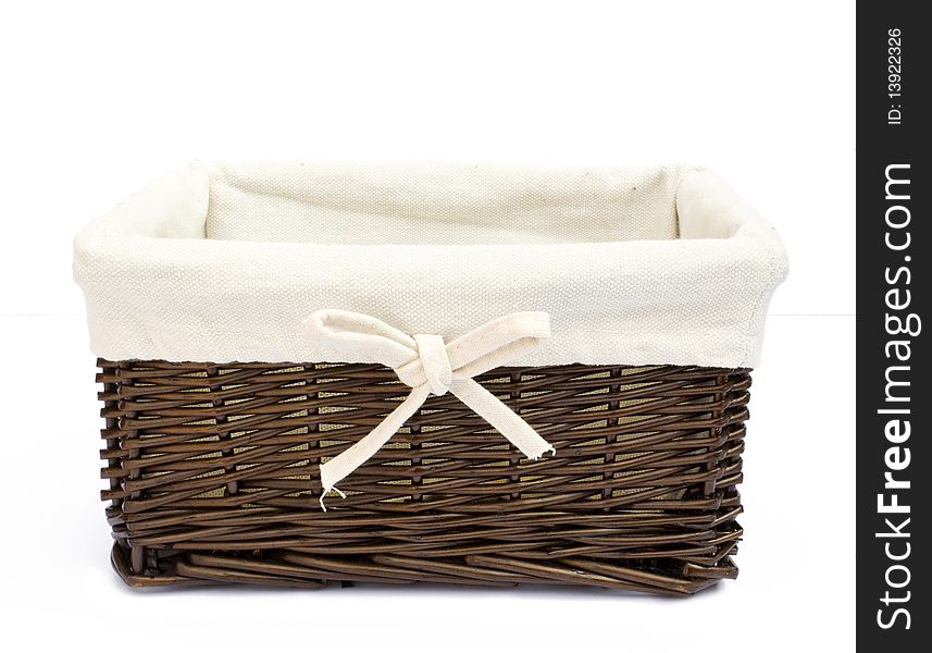 Empty basket on a white background