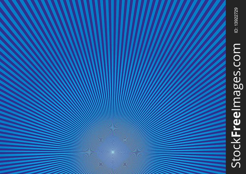 Blue central spiral with rays coming out