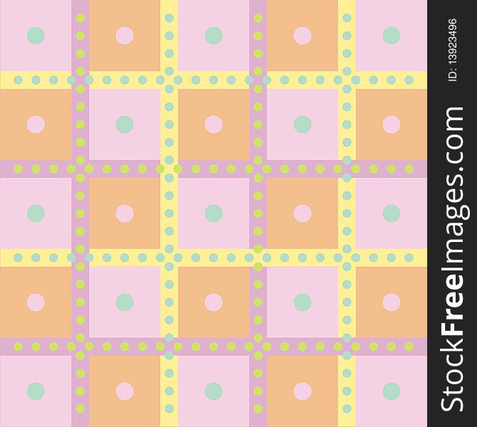 Cute seamless pattern in pastel tones