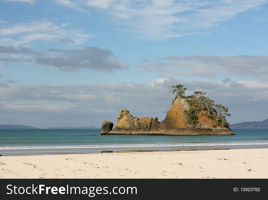 Pungapunga Island off the Coromandel Peninsula coast New Zealand. Pungapunga Island off the Coromandel Peninsula coast New Zealand