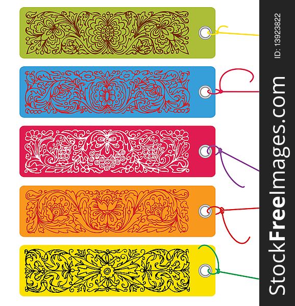 Colored Ornamental Tags