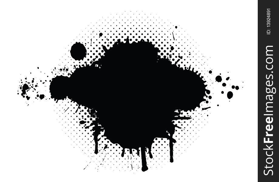 Abstract black grunge background made of ink blots. Abstract black grunge background made of ink blots