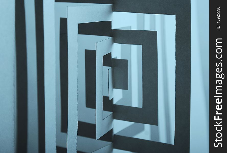 3d Abstract Paper Composition