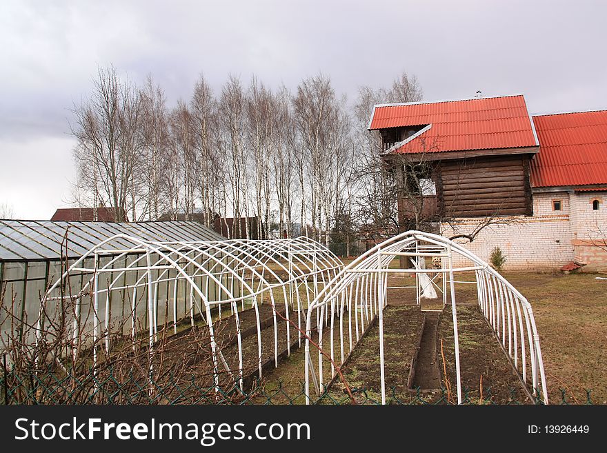 Spring field work growing house